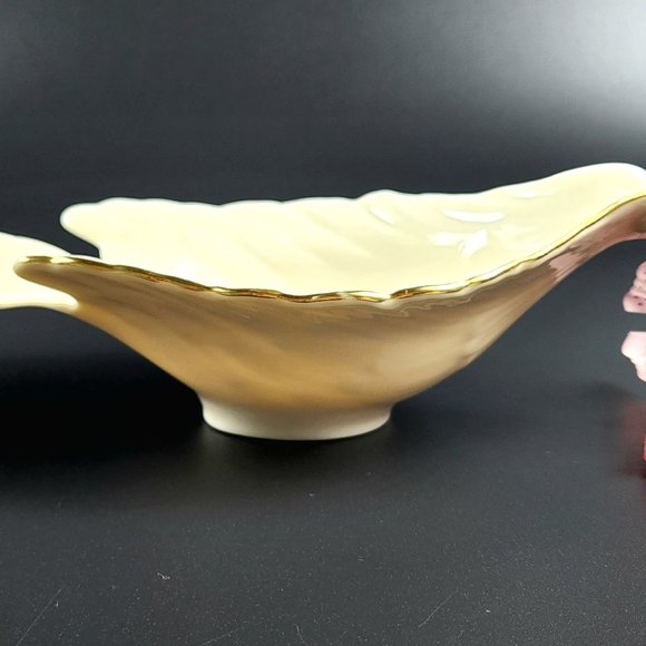 Vintage - Open Candy Dish Dove Collection (Gold) by LENOX - Made in USA - Picture 8 of 12